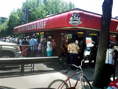 Line of people outside Al's Beef on Taylor. IMAGE_023_640x480.jpg